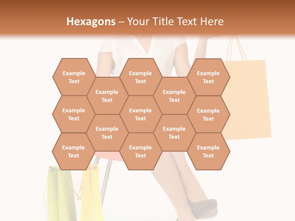 Pretty Shopping Lady PowerPoint Template