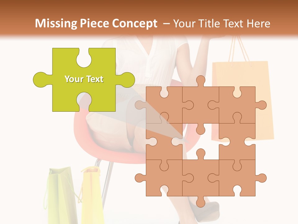 Pretty Shopping Lady PowerPoint Template