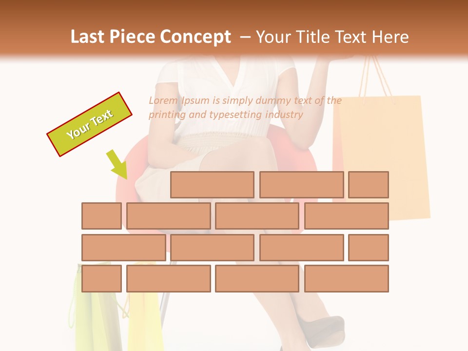 Pretty Shopping Lady PowerPoint Template