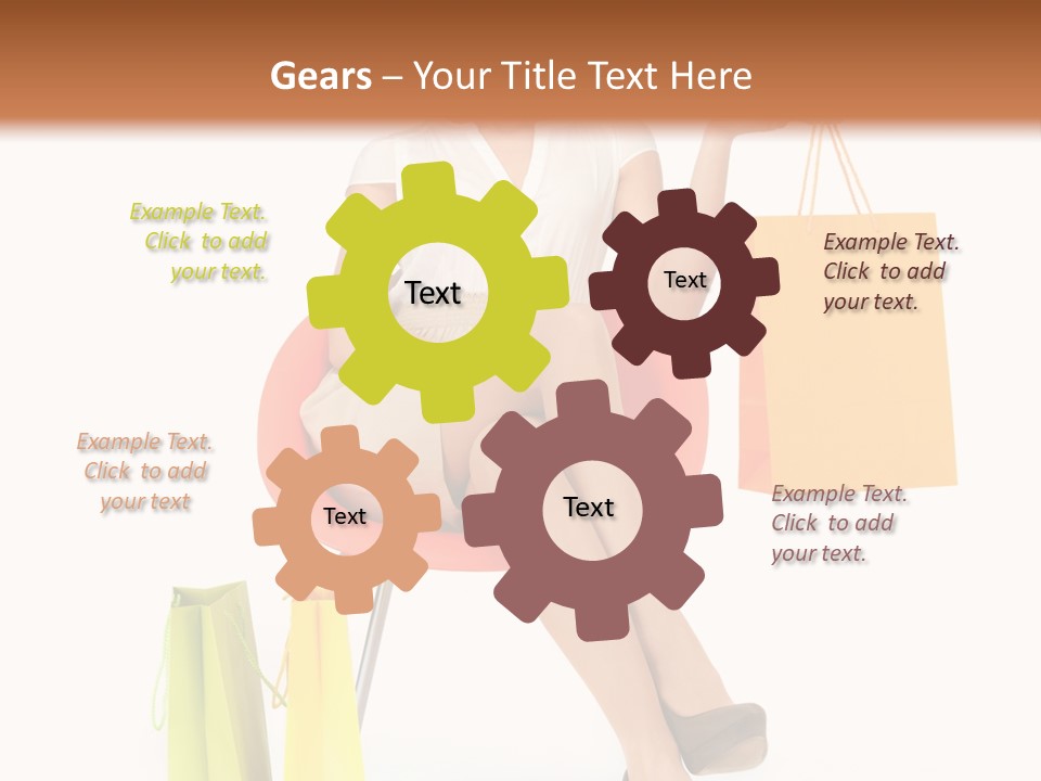 Pretty Shopping Lady PowerPoint Template