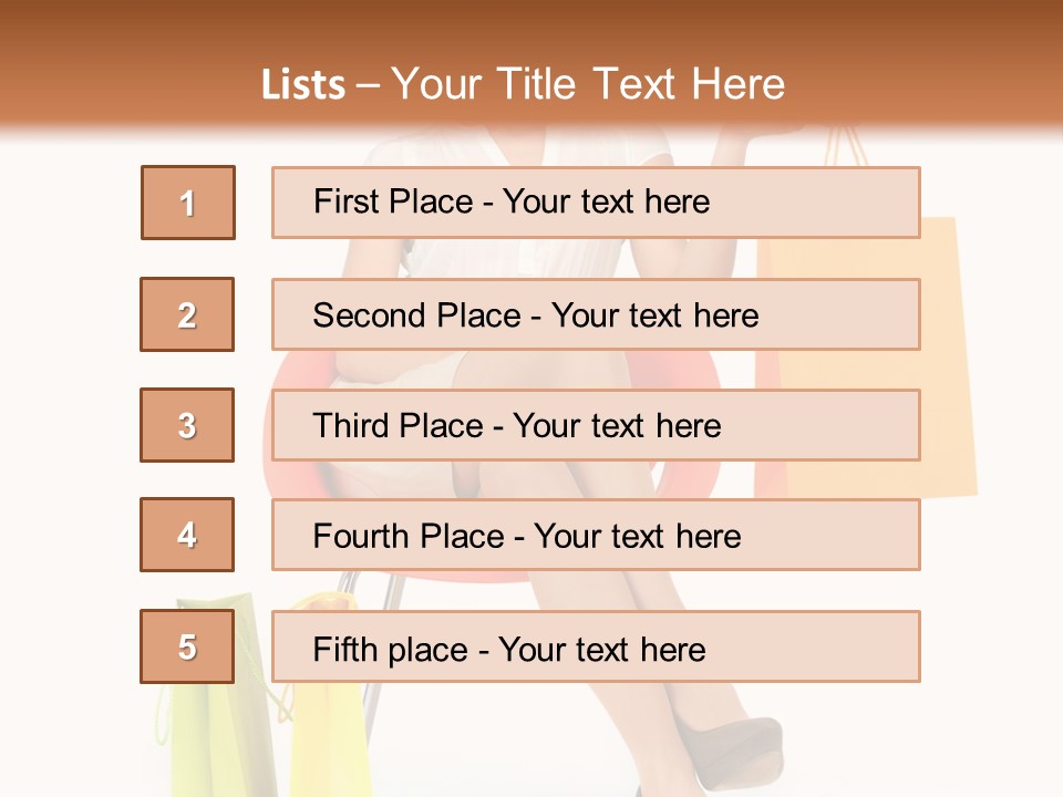 Pretty Shopping Lady PowerPoint Template