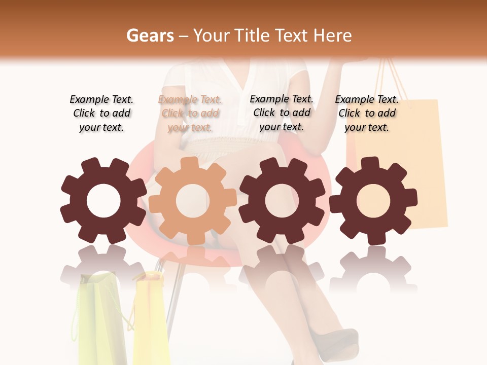 Pretty Shopping Lady PowerPoint Template