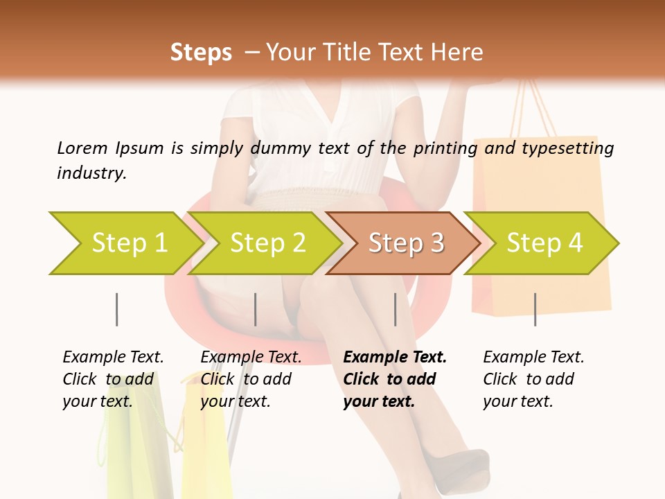 Pretty Shopping Lady PowerPoint Template