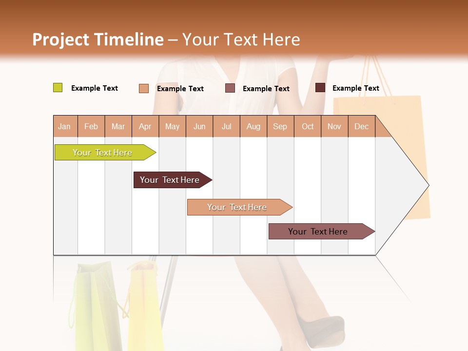 Pretty Shopping Lady PowerPoint Template