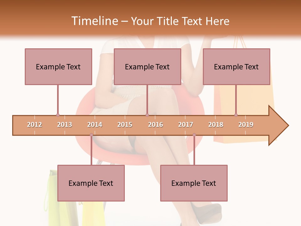 Pretty Shopping Lady PowerPoint Template