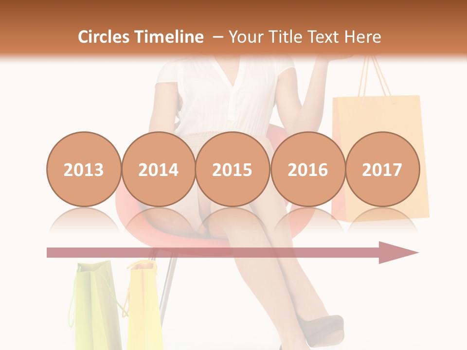 Pretty Shopping Lady PowerPoint Template