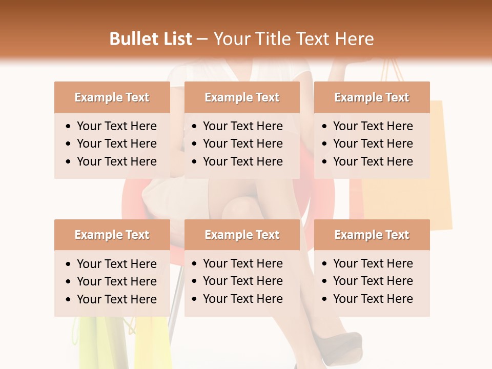 Pretty Shopping Lady PowerPoint Template