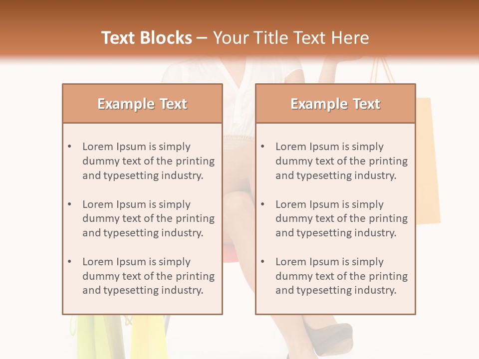 Pretty Shopping Lady PowerPoint Template