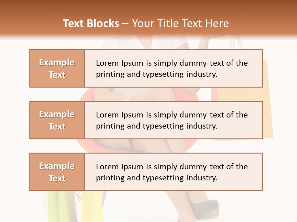 Pretty Shopping Lady PowerPoint Template