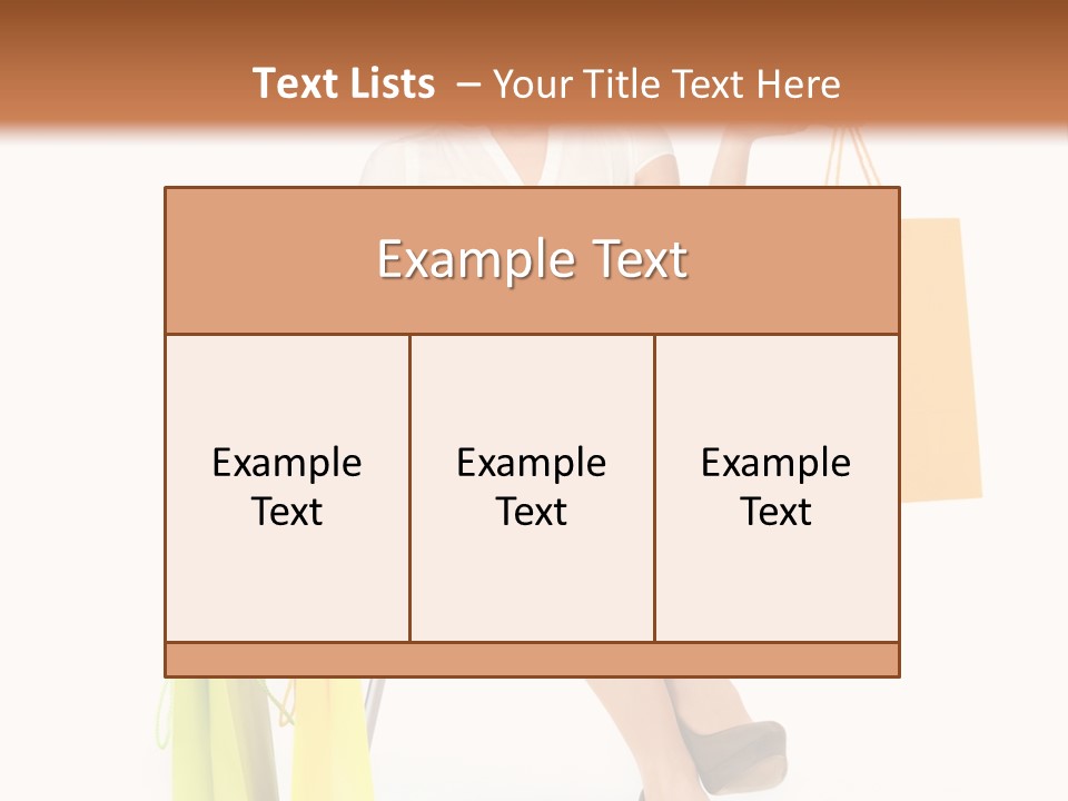 Pretty Shopping Lady PowerPoint Template