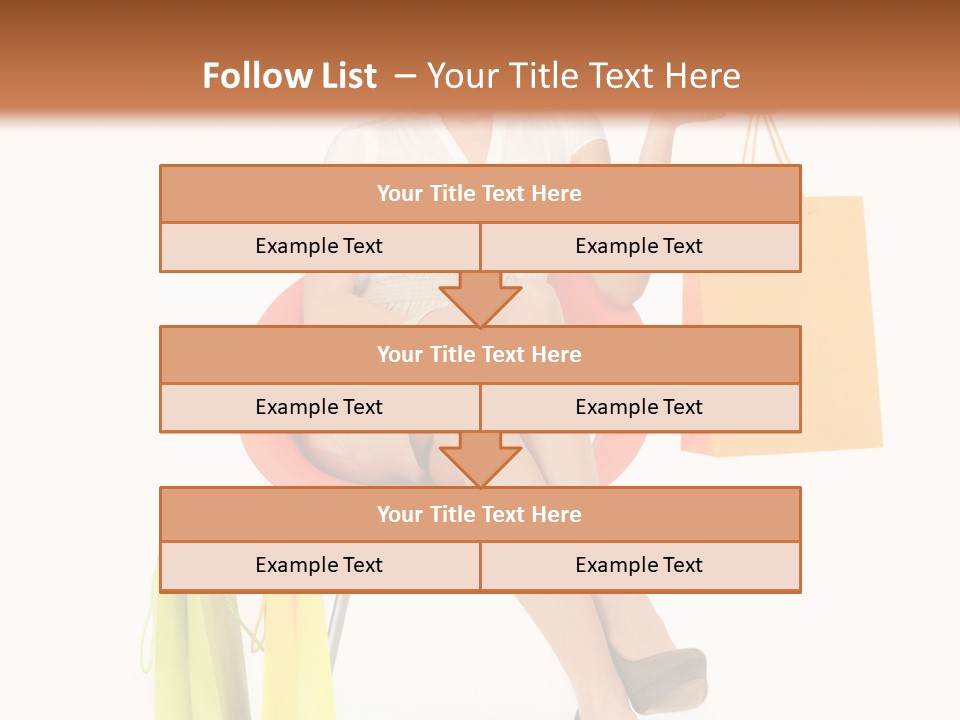 Pretty Shopping Lady PowerPoint Template