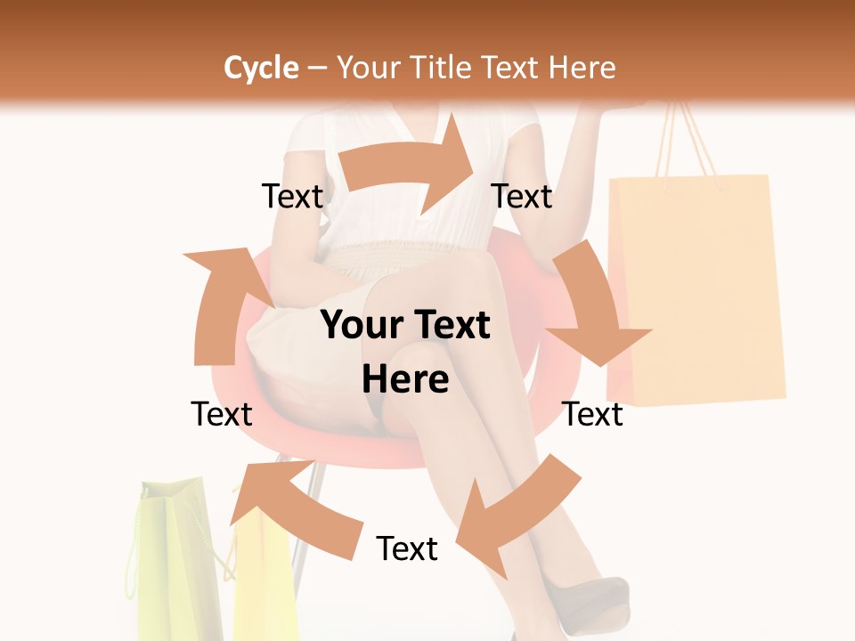 Pretty Shopping Lady PowerPoint Template