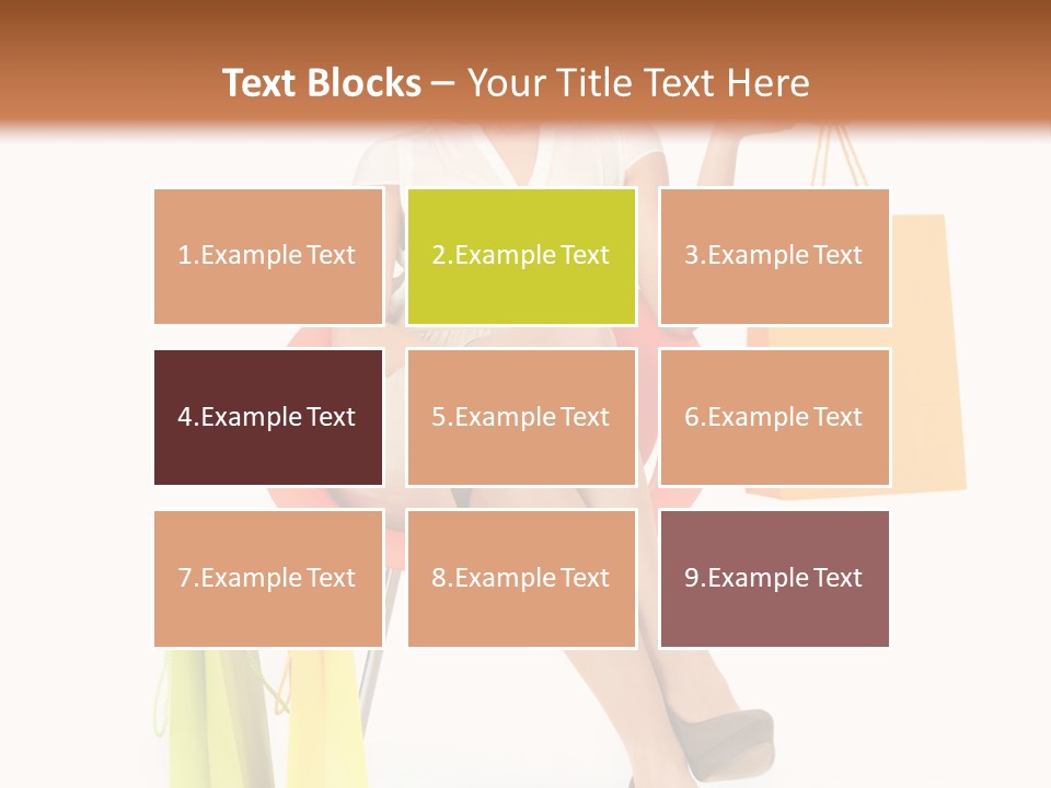 Pretty Shopping Lady PowerPoint Template