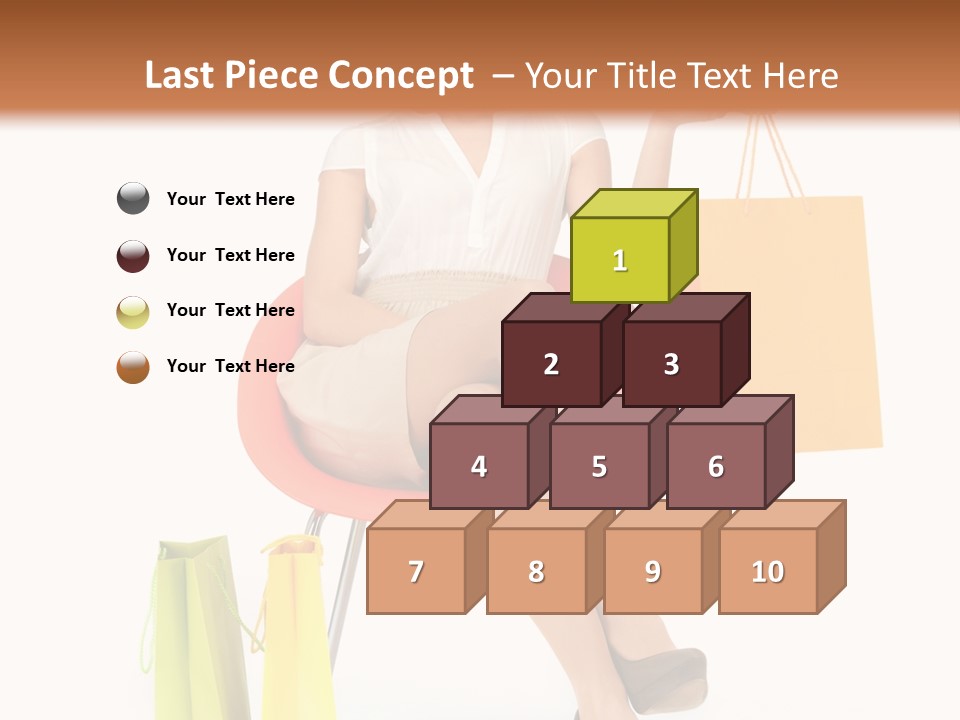 Pretty Shopping Lady PowerPoint Template