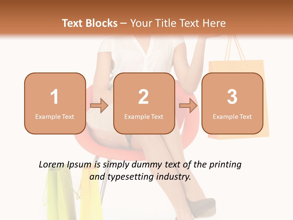 Pretty Shopping Lady PowerPoint Template