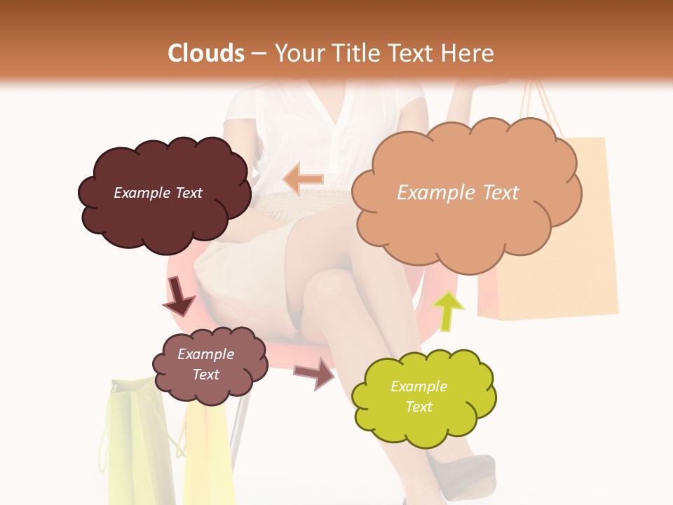 Pretty Shopping Lady PowerPoint Template