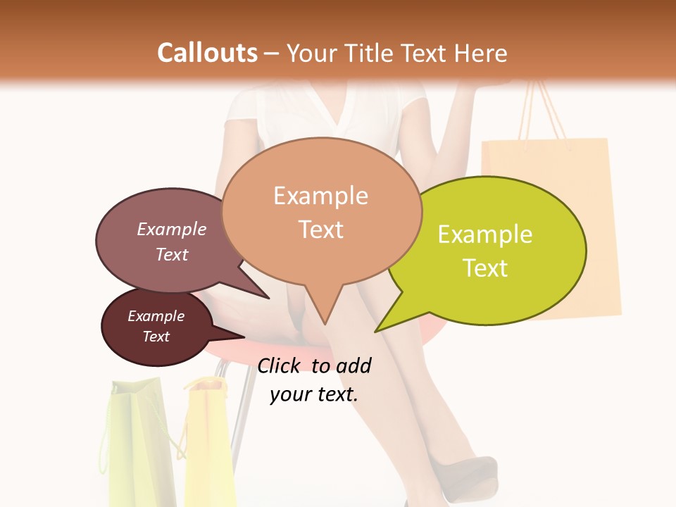 Pretty Shopping Lady PowerPoint Template