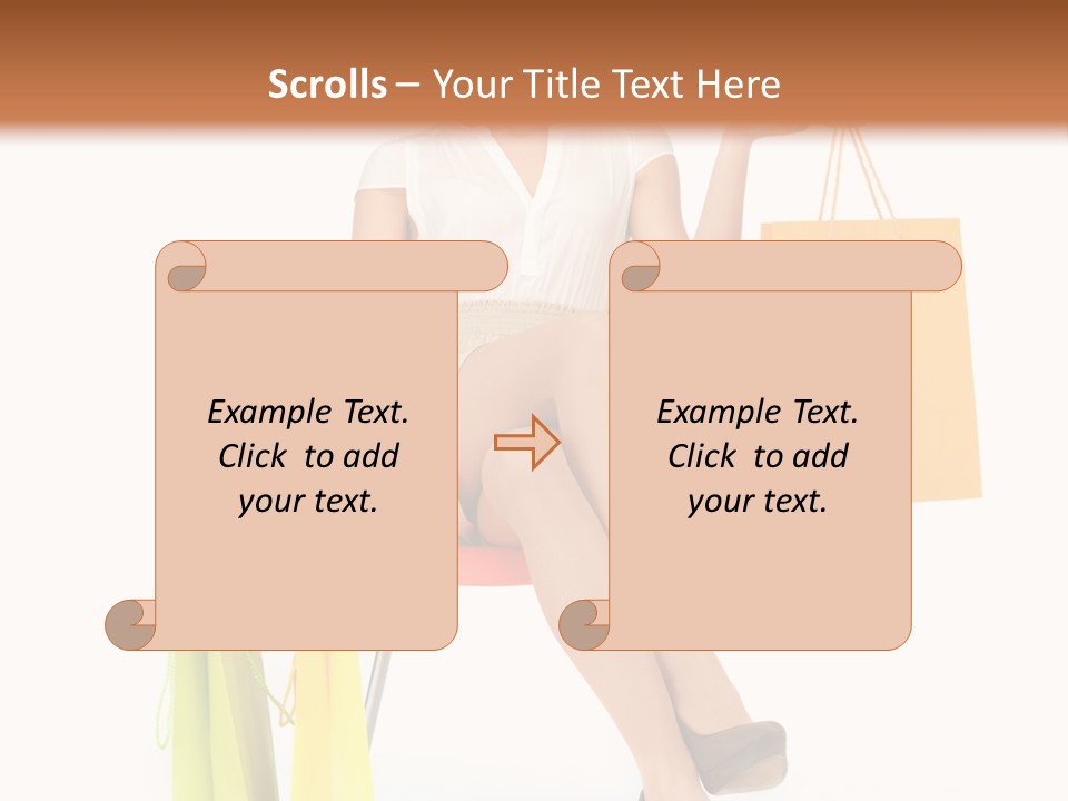 Pretty Shopping Lady PowerPoint Template