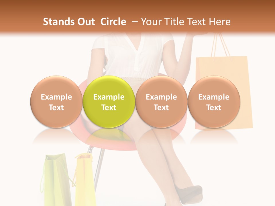 Pretty Shopping Lady PowerPoint Template