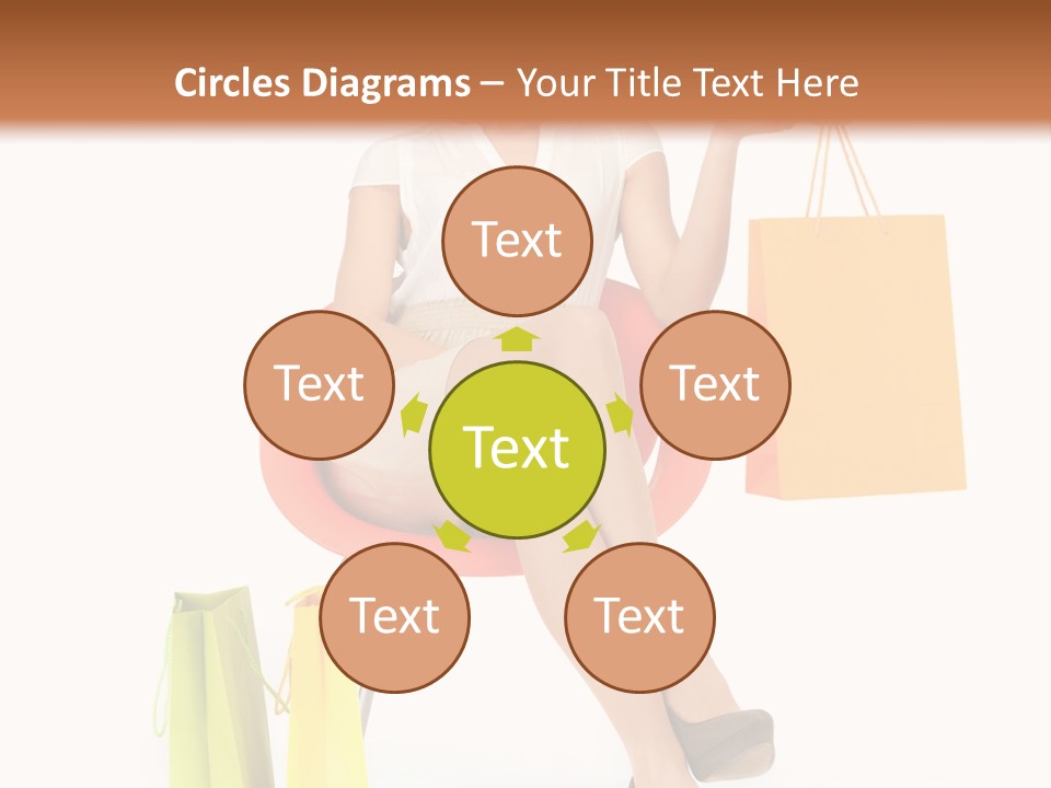 Pretty Shopping Lady PowerPoint Template