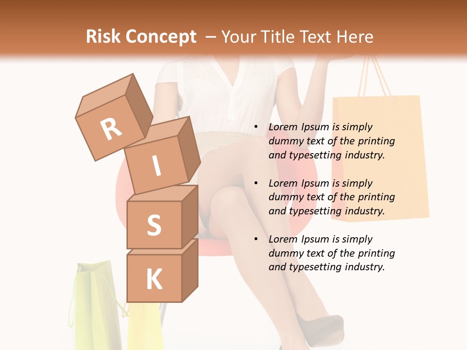 Pretty Shopping Lady PowerPoint Template