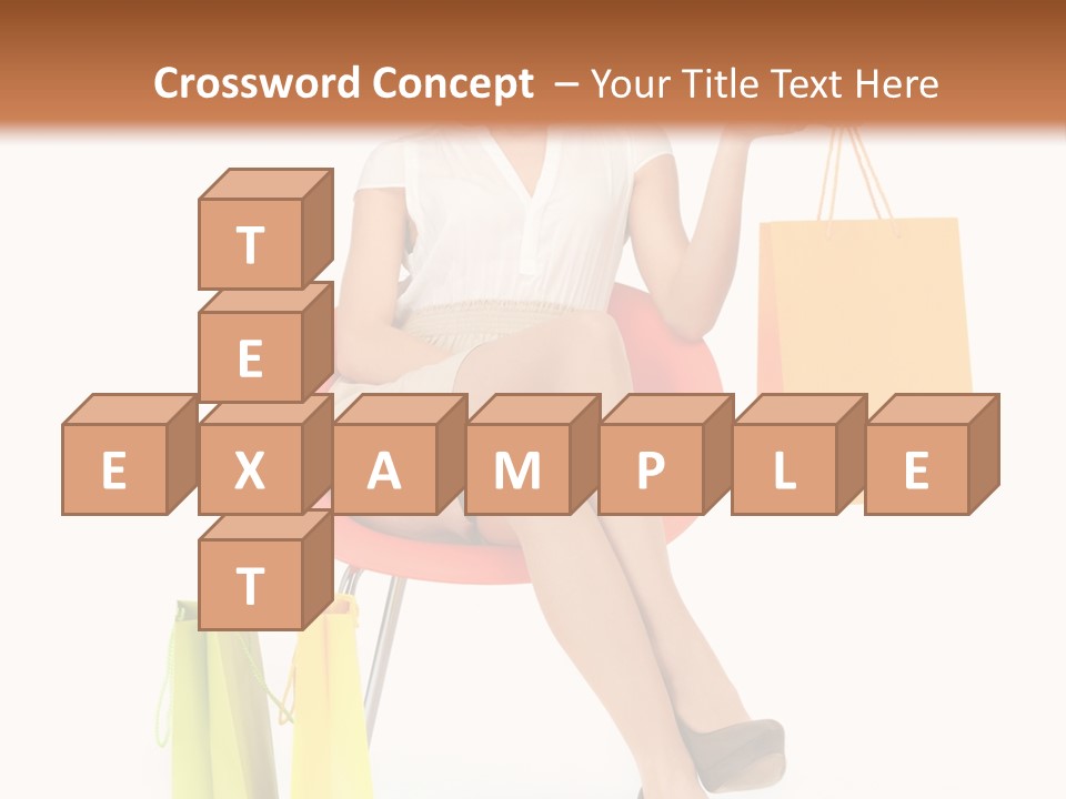 Pretty Shopping Lady PowerPoint Template