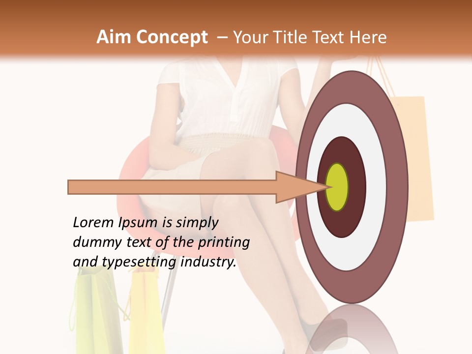 Pretty Shopping Lady PowerPoint Template