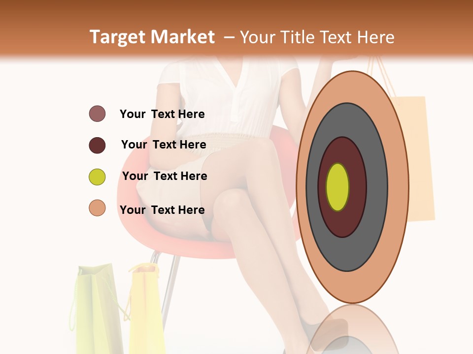 Pretty Shopping Lady PowerPoint Template