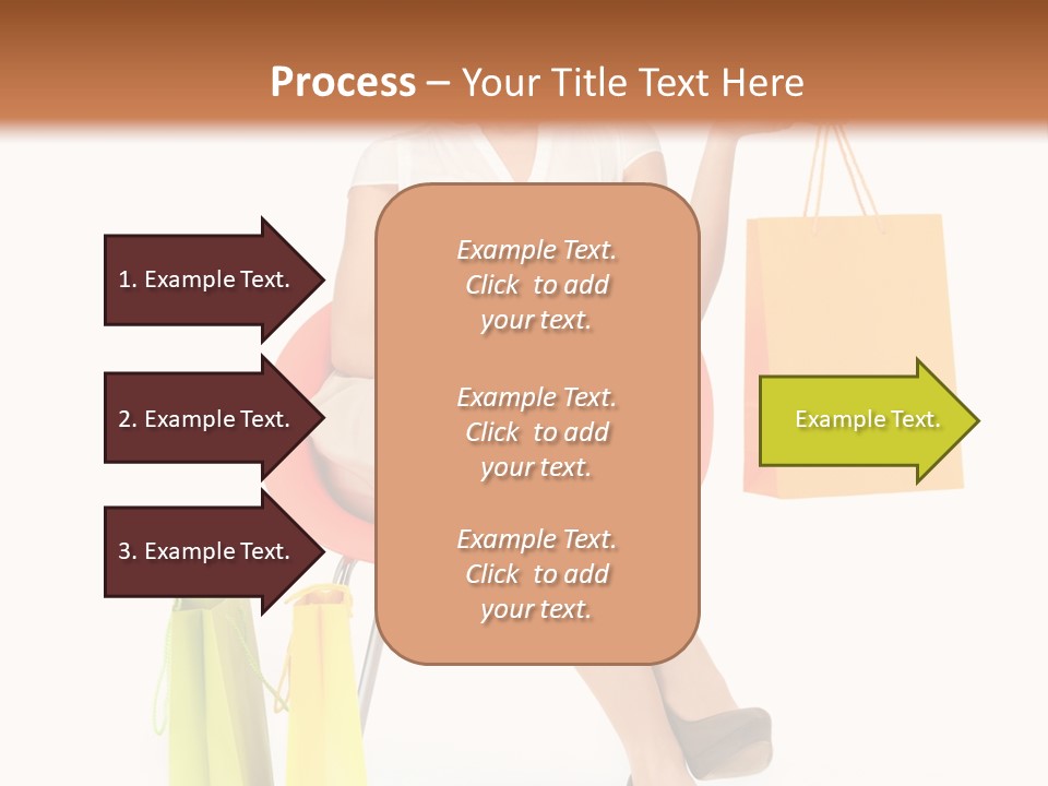 Pretty Shopping Lady PowerPoint Template