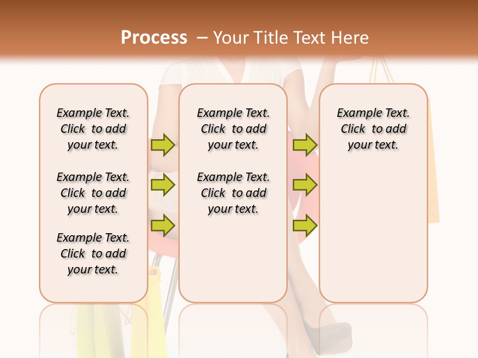 Pretty Shopping Lady PowerPoint Template