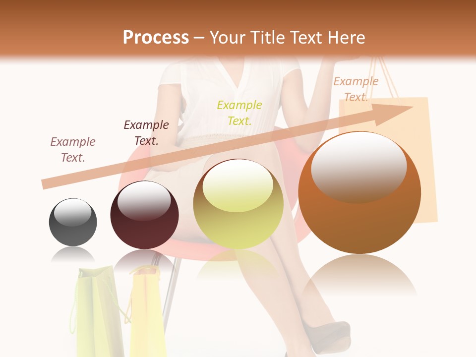 Pretty Shopping Lady PowerPoint Template