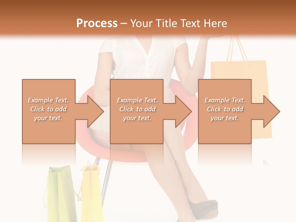 Pretty Shopping Lady PowerPoint Template