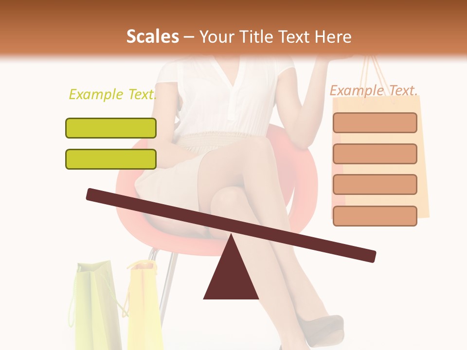 Pretty Shopping Lady PowerPoint Template