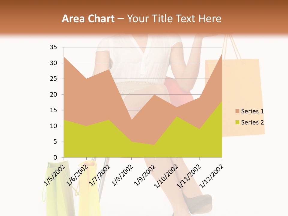 Pretty Shopping Lady PowerPoint Template