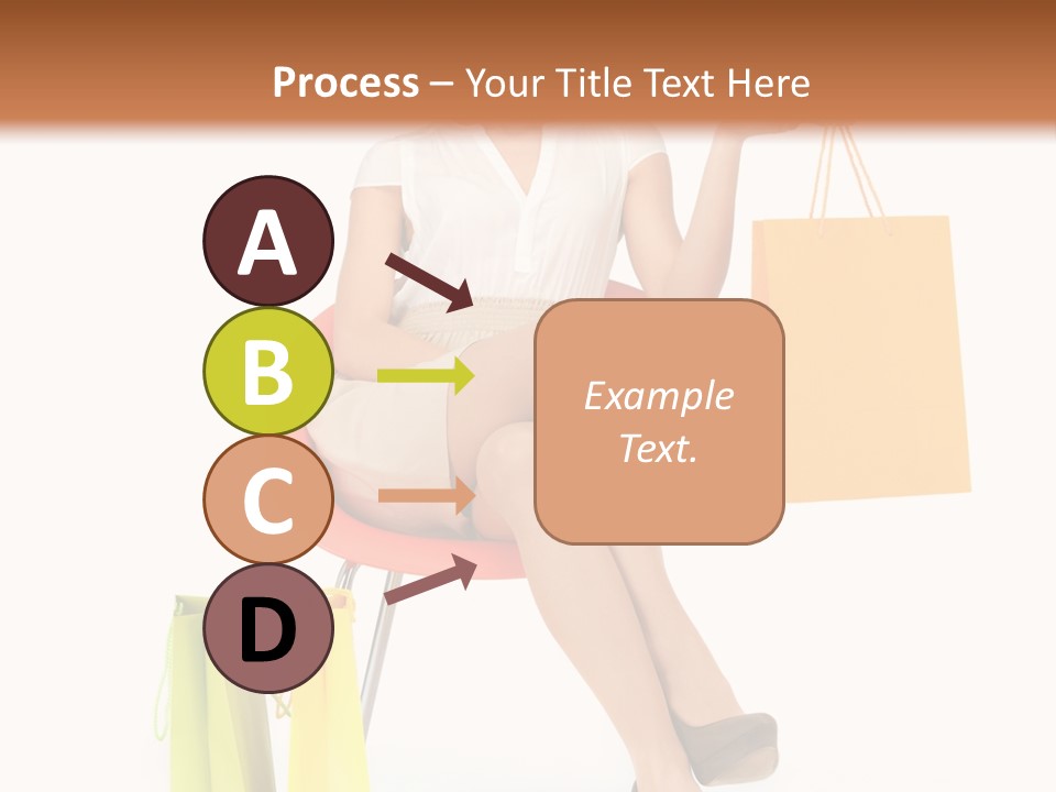 Pretty Shopping Lady PowerPoint Template