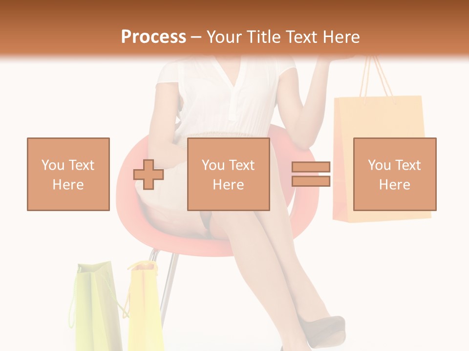 Pretty Shopping Lady PowerPoint Template