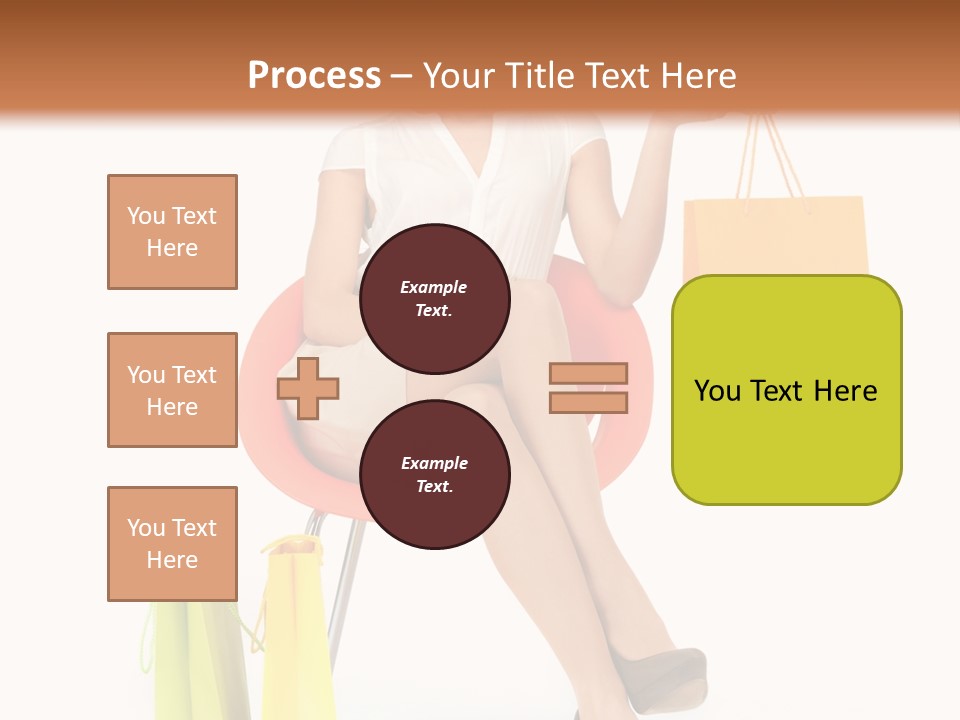 Pretty Shopping Lady PowerPoint Template