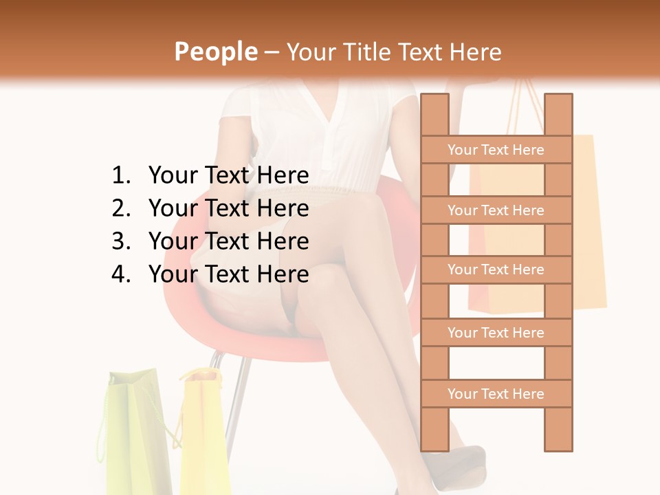 Pretty Shopping Lady PowerPoint Template