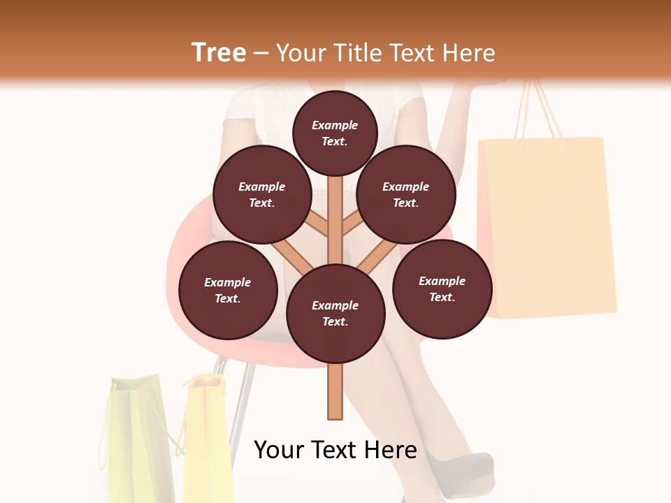 Pretty Shopping Lady PowerPoint Template