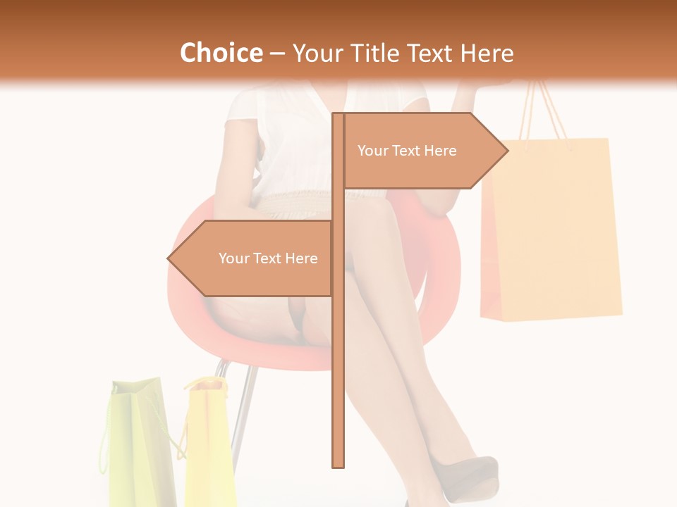 Pretty Shopping Lady PowerPoint Template