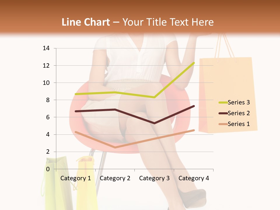 Pretty Shopping Lady PowerPoint Template