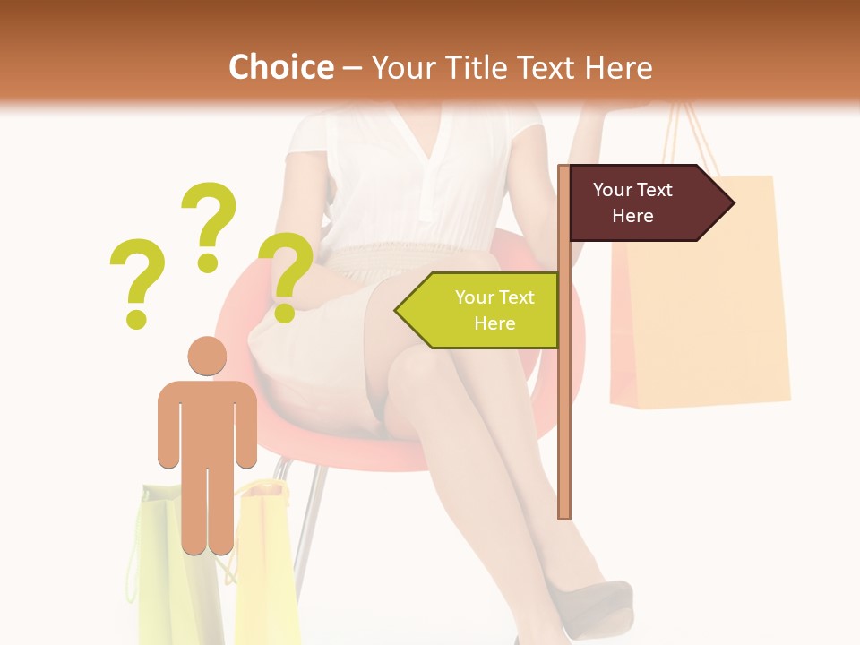 Pretty Shopping Lady PowerPoint Template