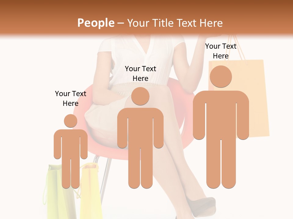 Pretty Shopping Lady PowerPoint Template