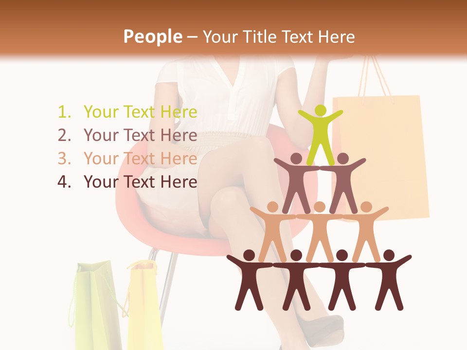 Pretty Shopping Lady PowerPoint Template