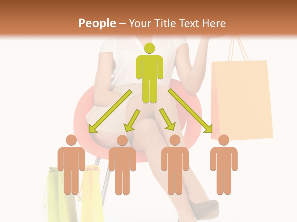 Pretty Shopping Lady PowerPoint Template