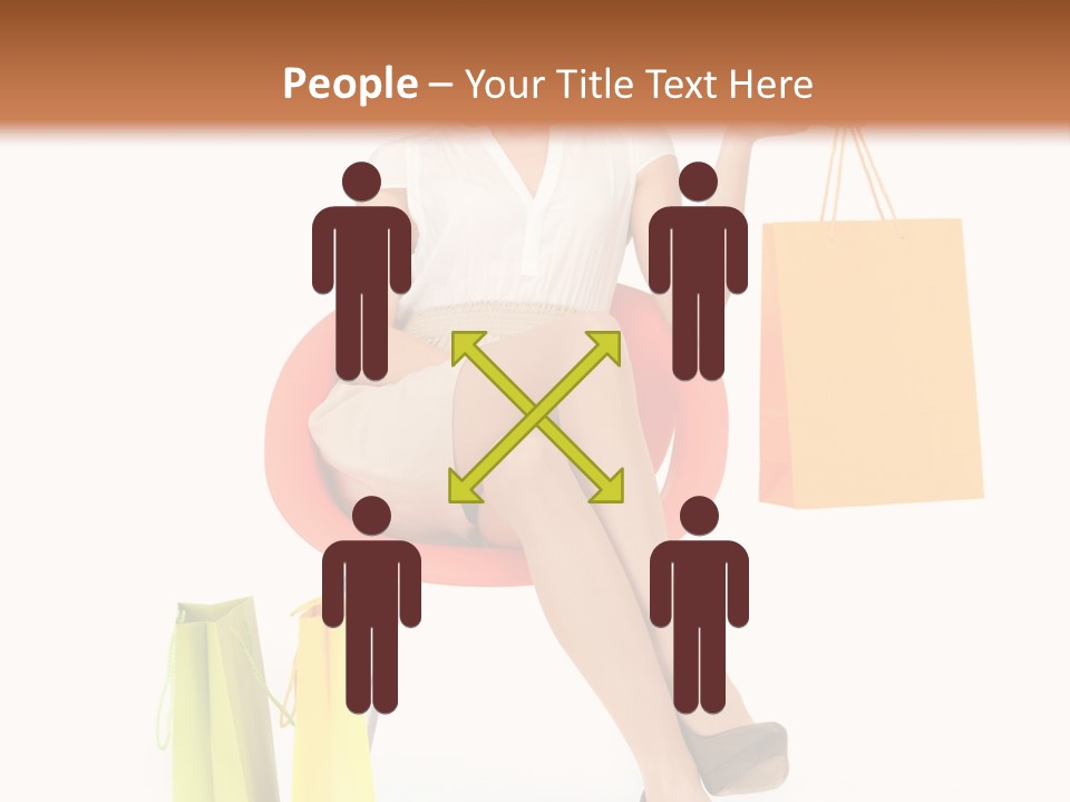 Pretty Shopping Lady PowerPoint Template