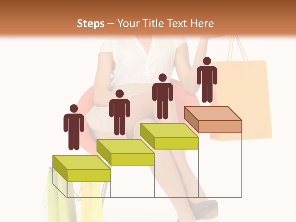 Pretty Shopping Lady PowerPoint Template