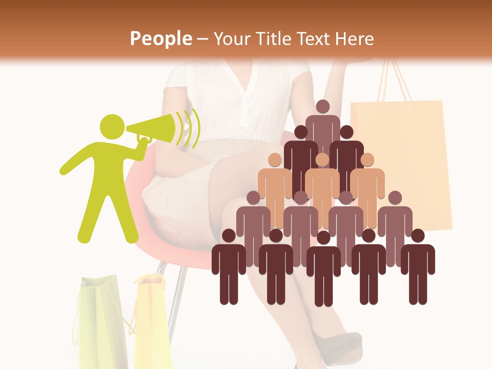 Pretty Shopping Lady PowerPoint Template