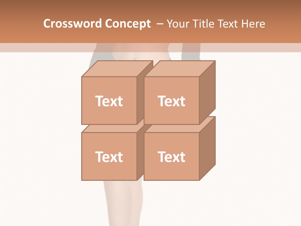 Flirty White Full Length Shot PowerPoint Template