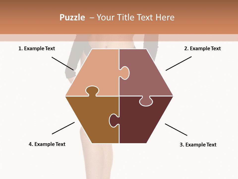 Flirty White Full Length Shot PowerPoint Template